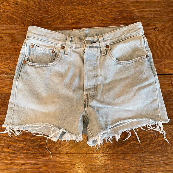 Levi's Light Blue High Waist Women's Shorts - Picture 7 of 7